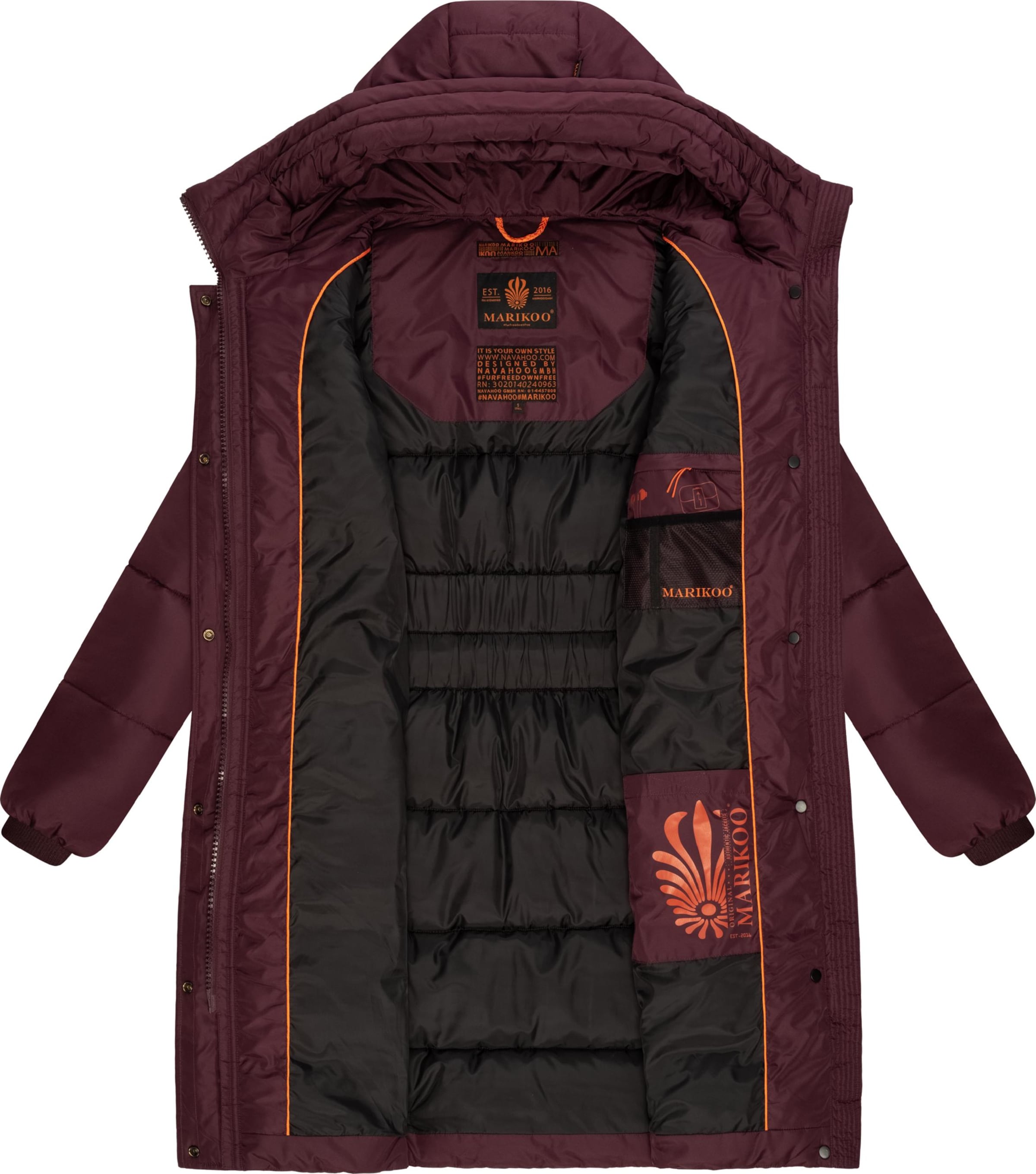 MARIKOO Vinterfrakke 'Yuikoo' i rød