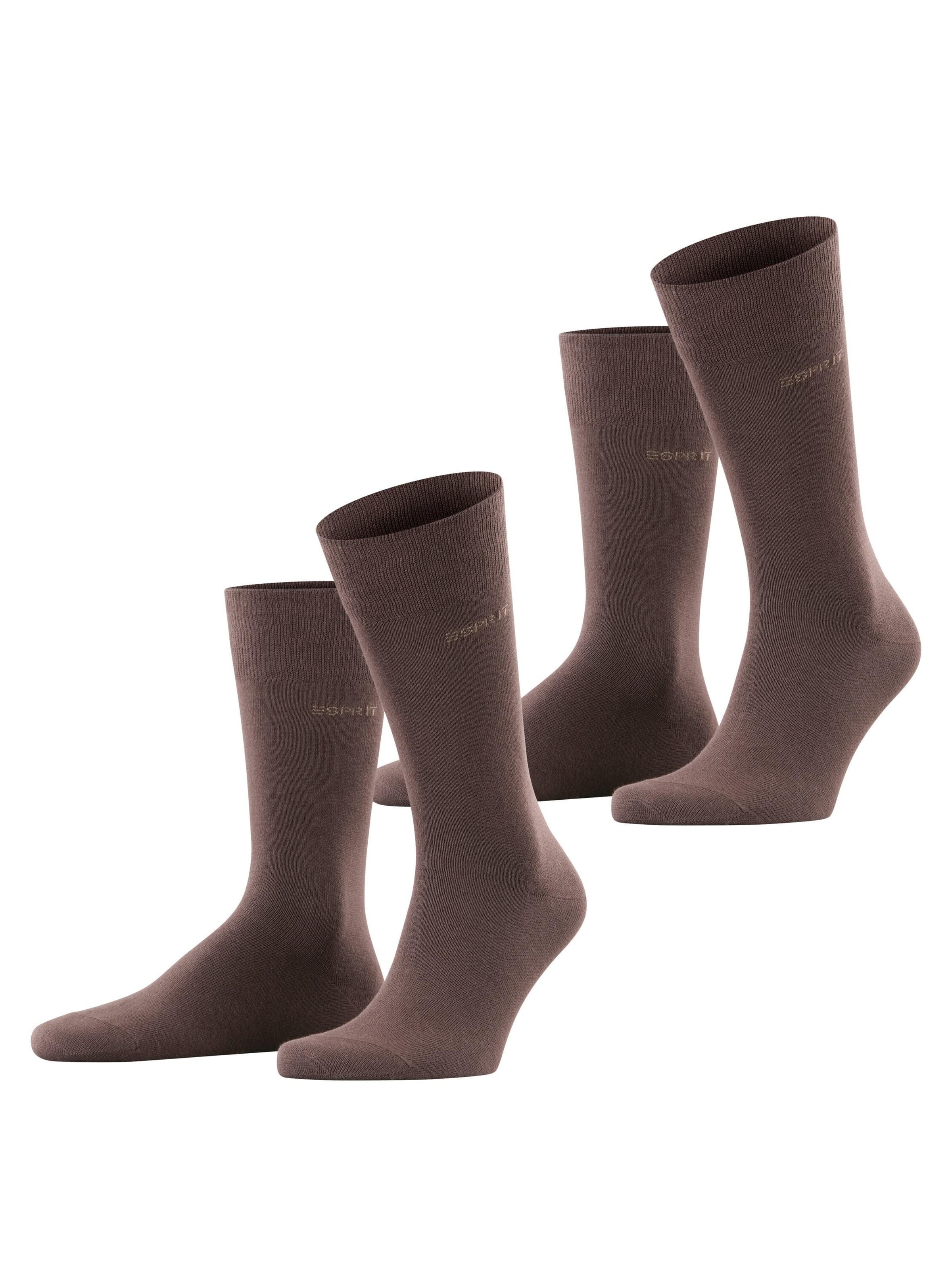 ESPRIT Socken 'Basic Uni 2-Pack'‌‌‌ in Braun: Vorderseite