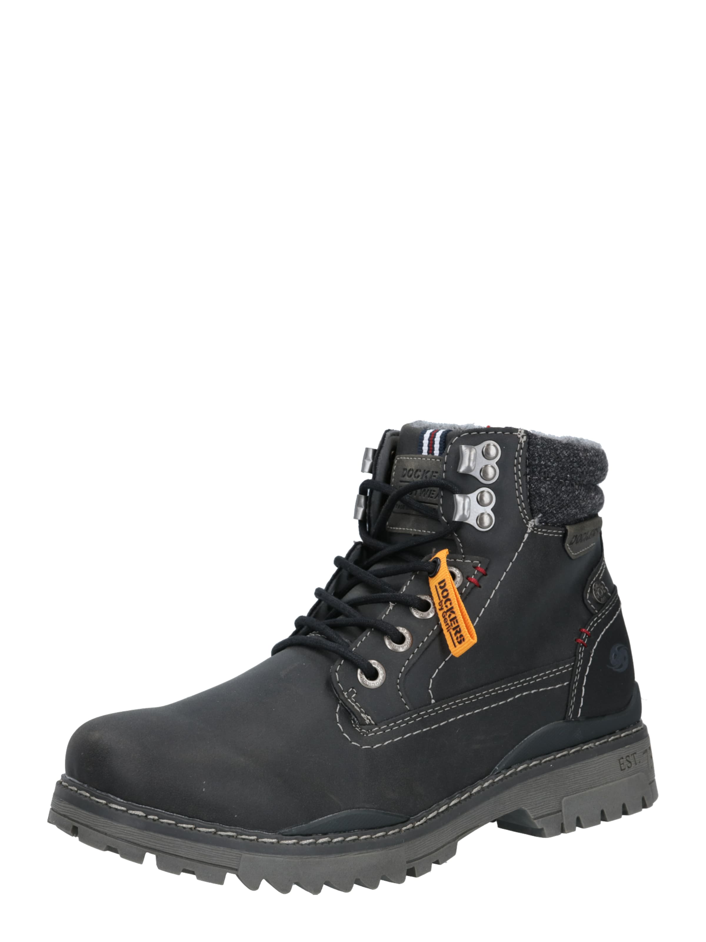 Boots stringati di Dockers by Gerli in nero: frontale