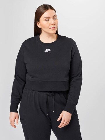 Nike Sportswear Sweatshirt in Zwart: voorkant