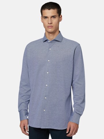 Boggi Milano Regular fit Button Up Shirt in Blue: front