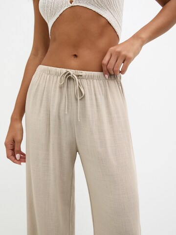 Pull&Bear Wide leg Broek in Grijs