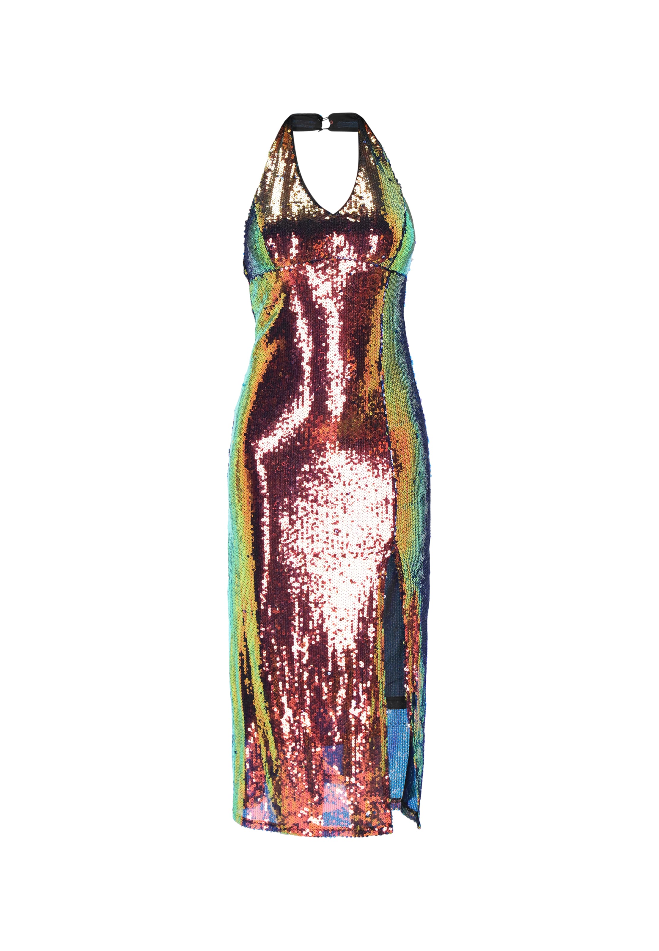 faina - Vestido de cocktail em mistura de cores: frente