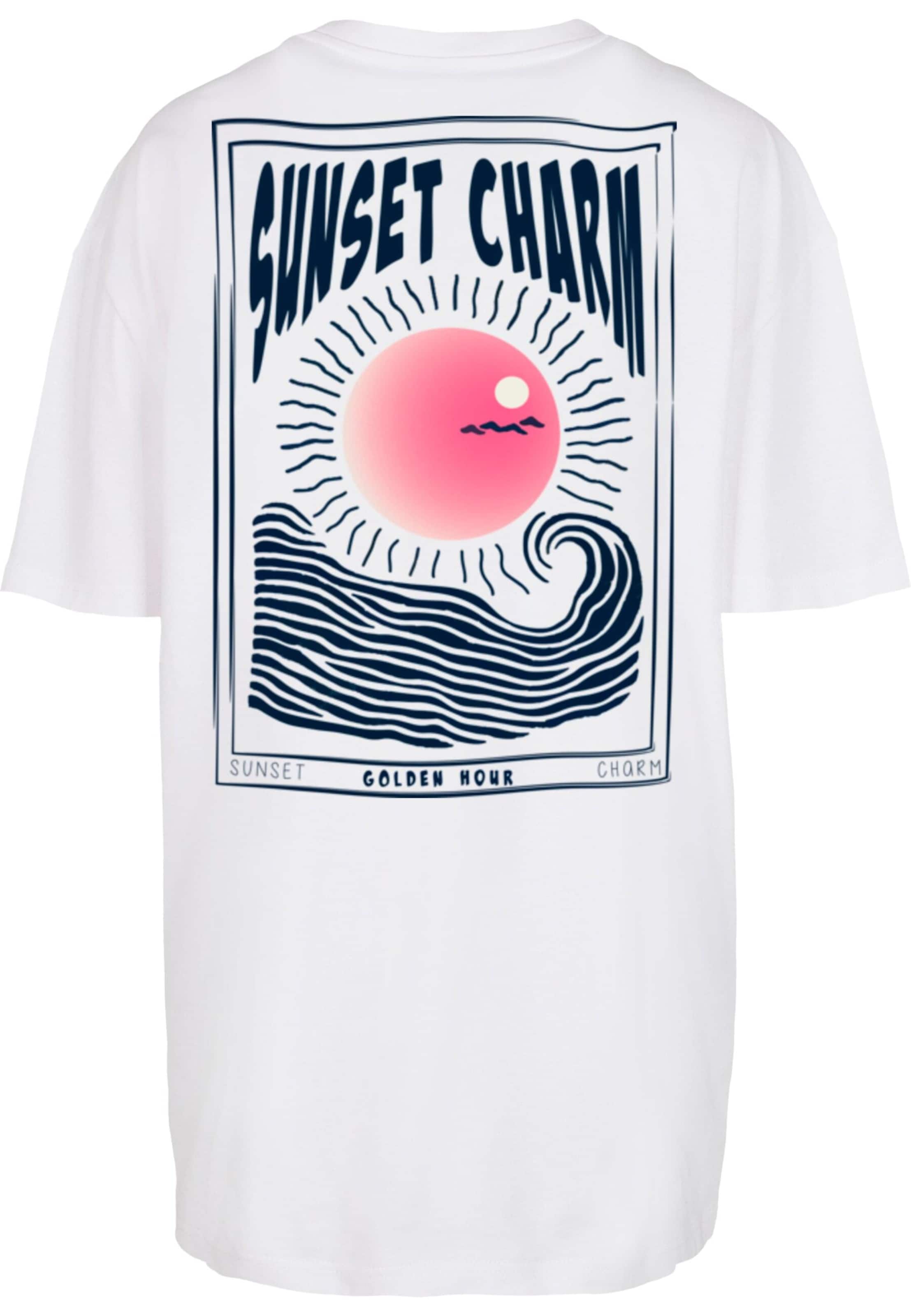 T-shirt oversize 'Sunset Charm' Merchcode en blanc