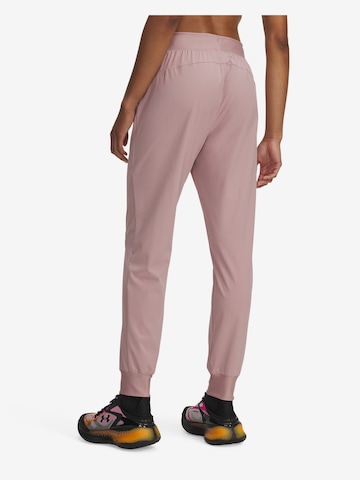 UNDER ARMOUR Tapered Sportbroek 'Rival' in Roze