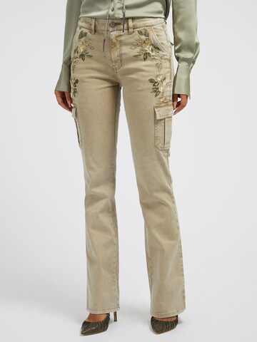 GUESS Slimfit Cargohose in Beige: predná strana