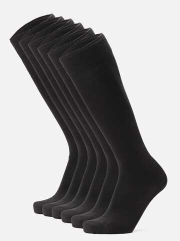 Ciocca Knee High Socks in Black: front