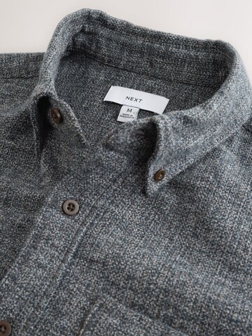 Next Regular fit Button Up Shirt in Grey