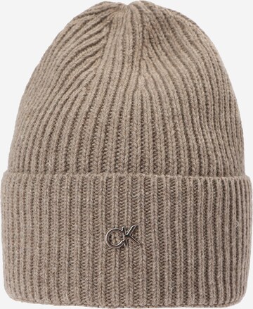 Calvin Klein Beanie in Grey: front