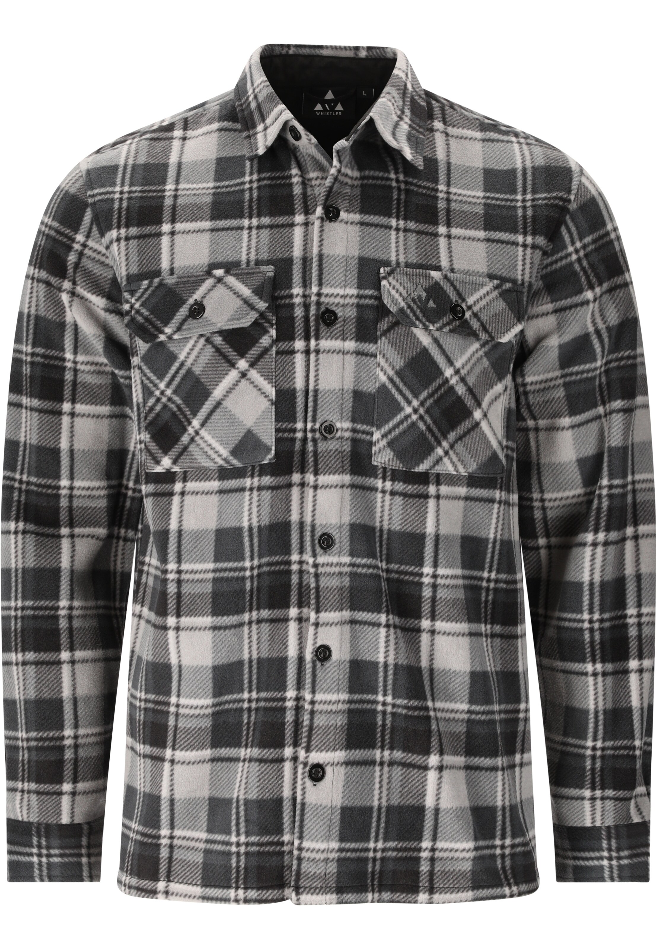 Whistler Regular Fit Fleecehemd 'Astrali' in Grau: Vorderseite