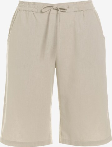 Ulla Popken Regular Broek in Beige: voorkant