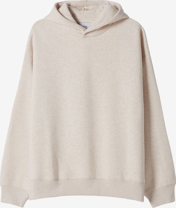 Bershka Sweatshirt in Beige: front