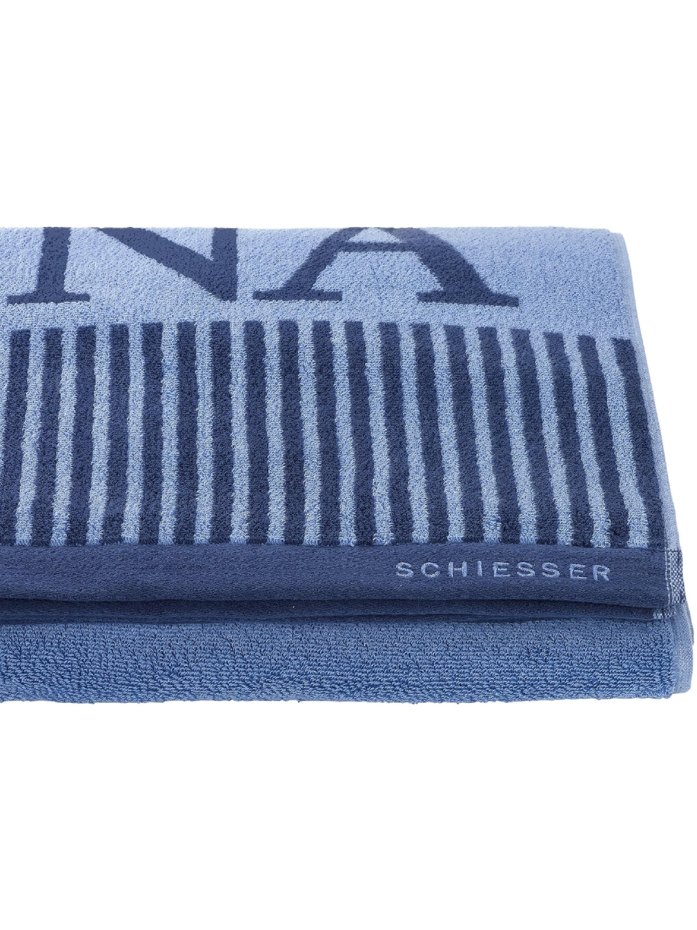 SCHIESSER Towel 'Saunatuch Rom' in Blue: front