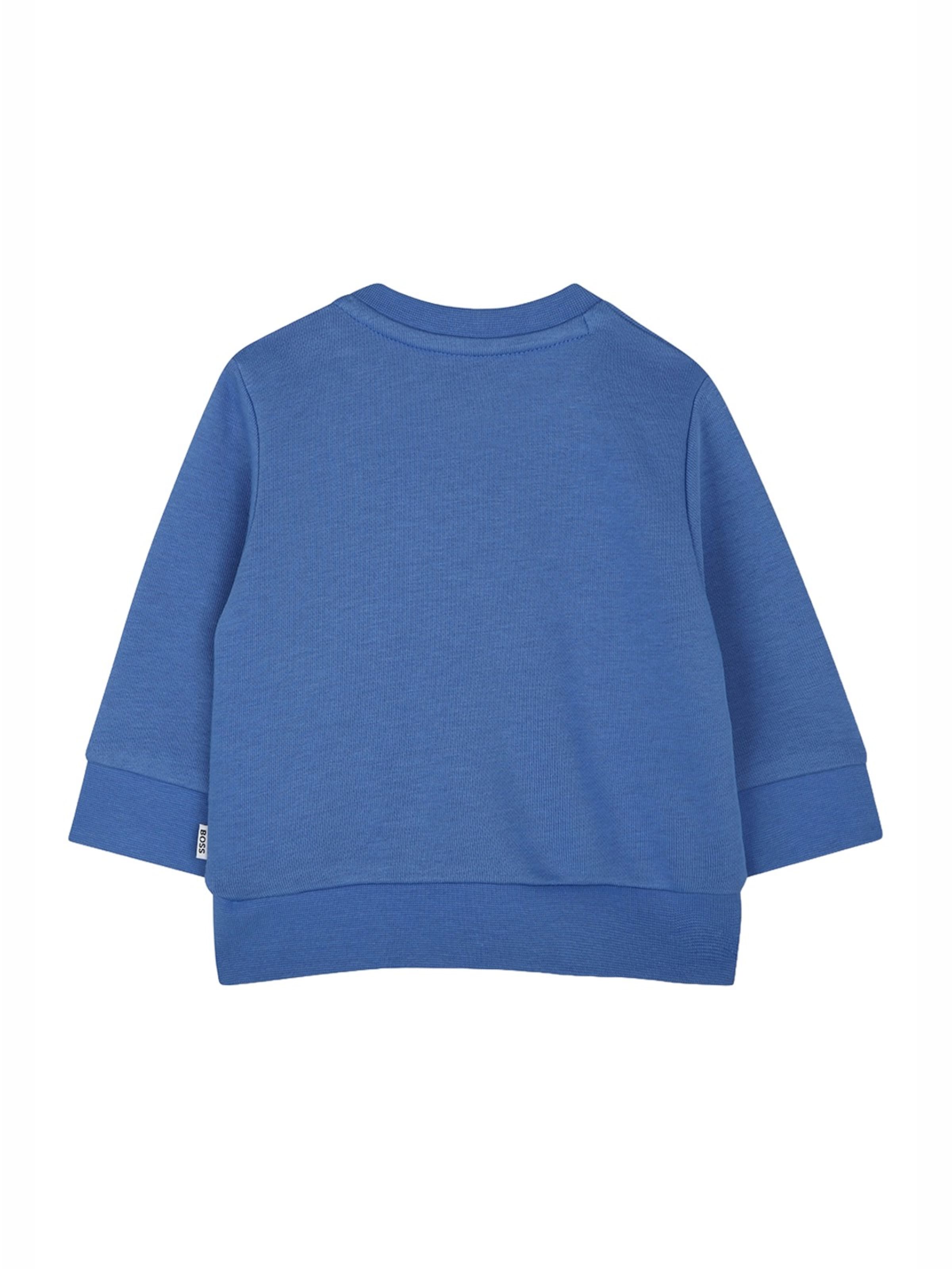 Felpa 'Felpa girocollo azzurra per neonato' di BOSS in blu