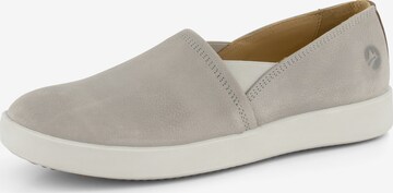 Travelin Slip-Ons in Grey: front