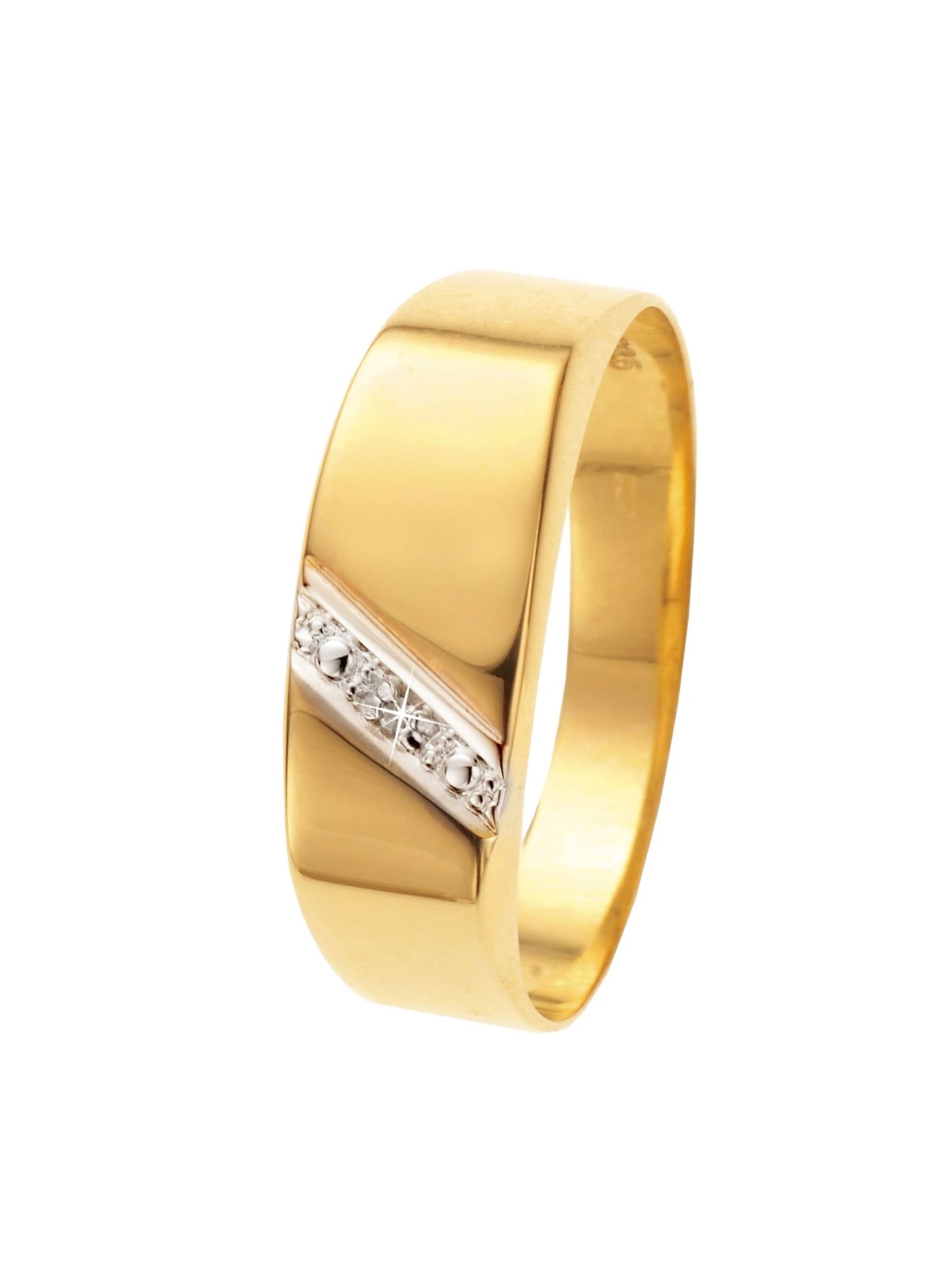 Lucardi Ring 'Klassisch' in Gold: front