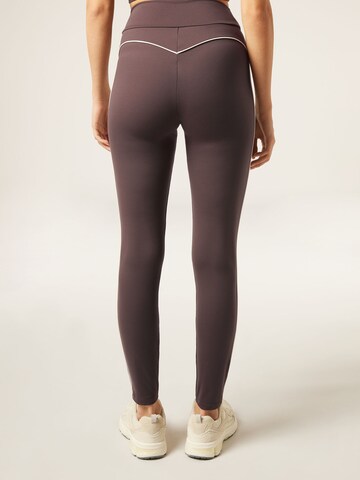 CALZEDONIA Skinny Leggings 'PIPING' in Brown