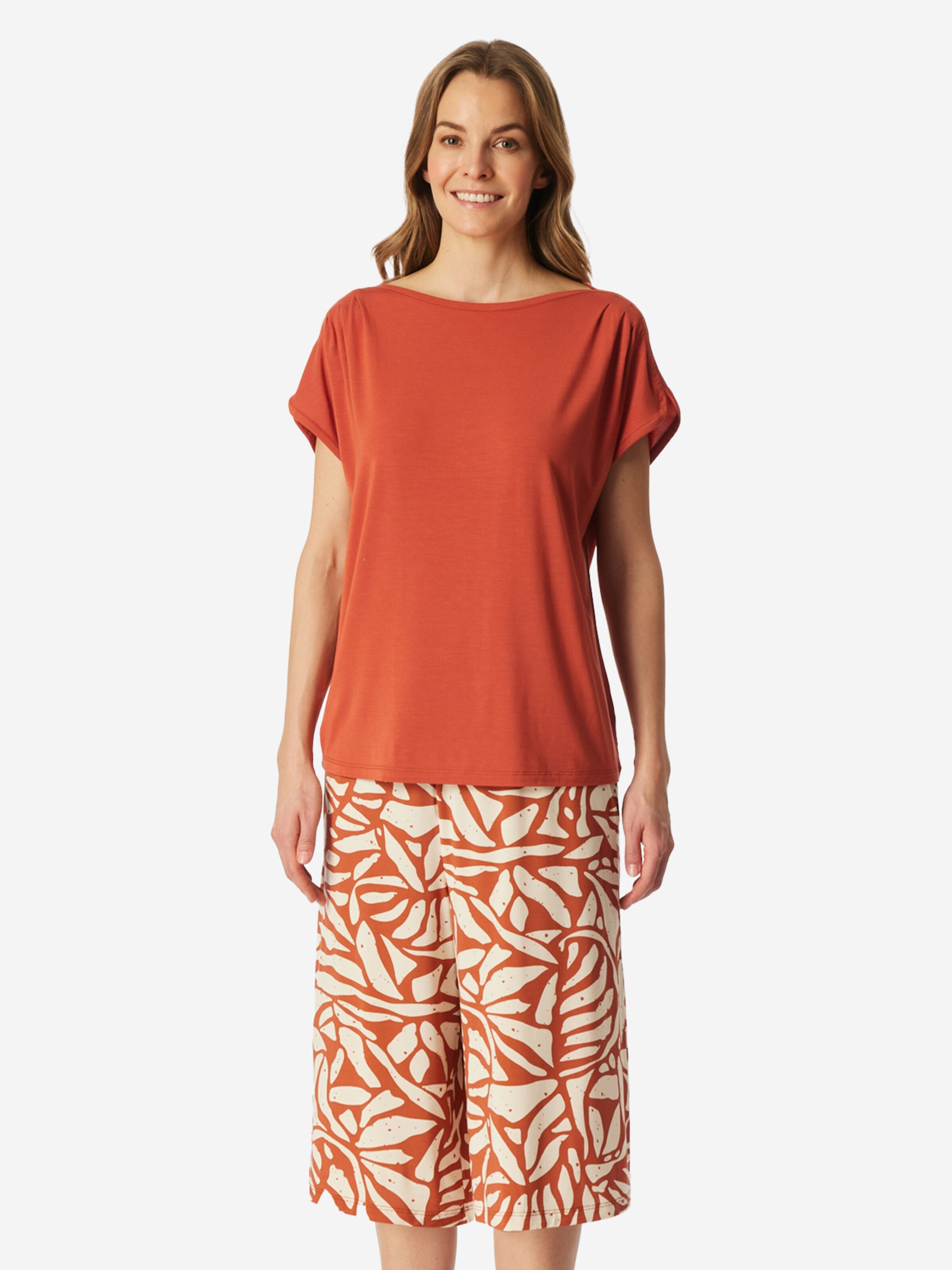 SCHIESSER Pyjama 'Selected Premium'‌‌‌‌ in Orange: Vorderseite