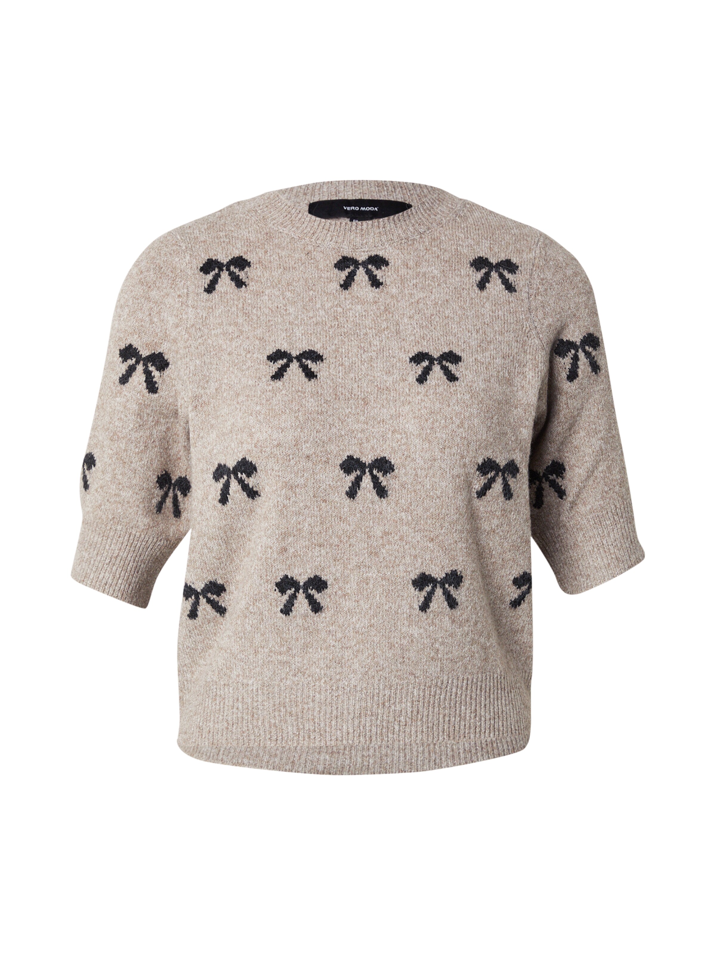 VERO MODA Pullover 'VMDOFFY INTARSIA' i grå: forside