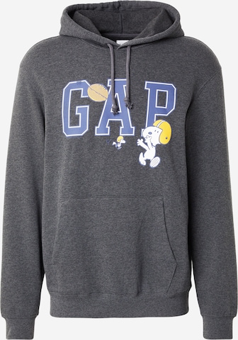GAPSweater majica 'SNOOPY X GAP' - siva boja: prednji dio