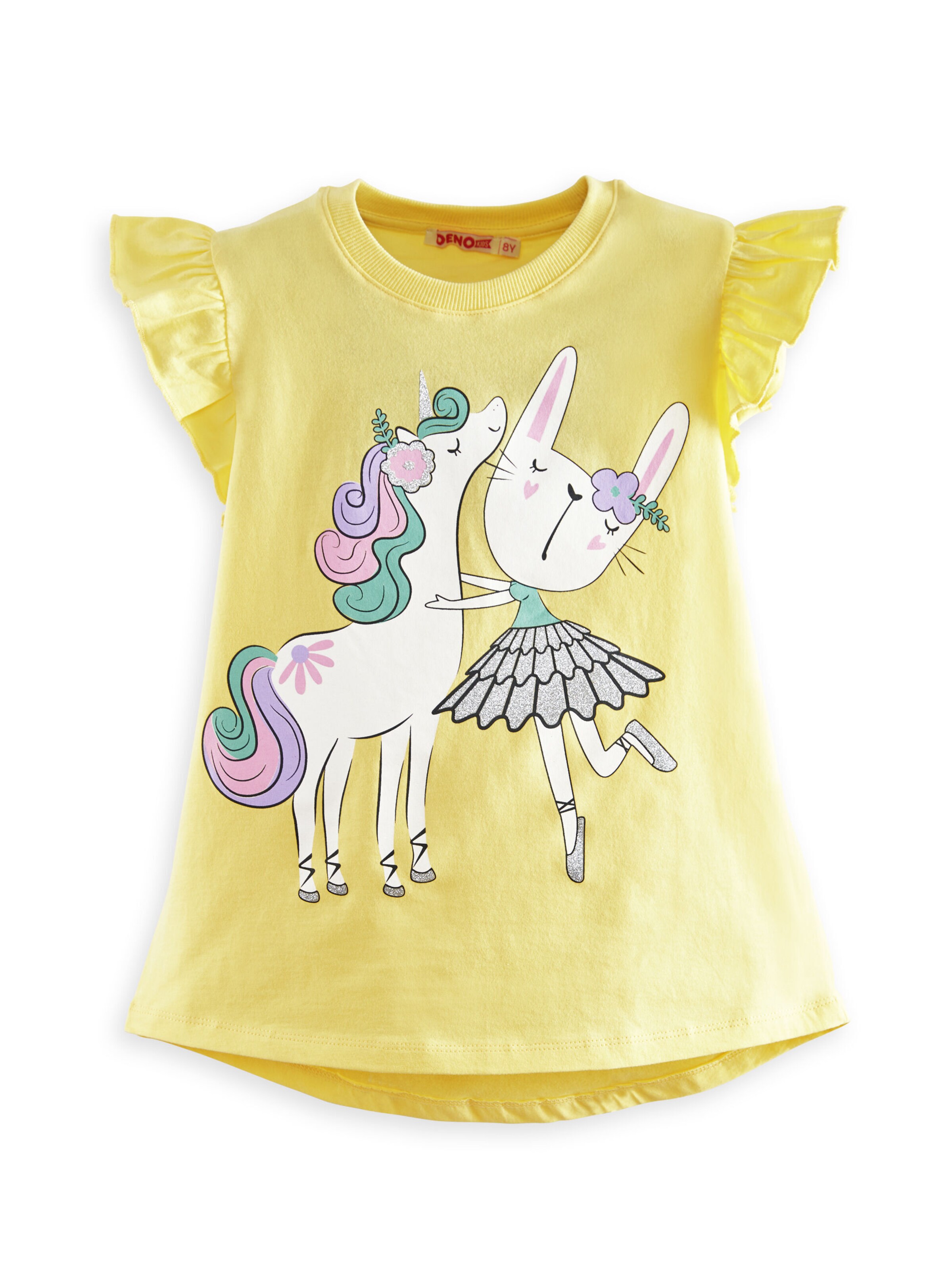 Denokids Tracksuit 'Ballerina' in Yellow