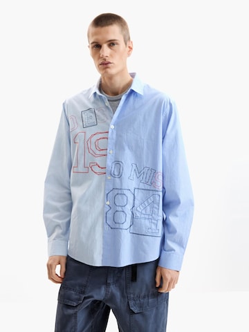 Desigual Regular fit Πουκάμισο σε μπλε: μπροστά