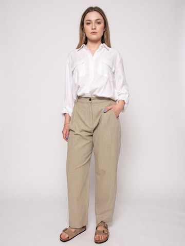 Baggy Pantalon 'SANDI_WS PANT STONE GREEN' elvine en vert