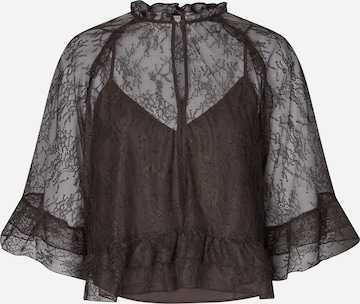 SECOND FEMALE Bluse 'Sybell' in Braun: Vorderseite