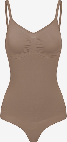 Body modelant 'Sculpting Shapewear mit String' cfab (formerly creamy fabrics) en marron : devant