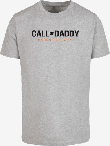 Merchcode T-Shirt 'Fathers Day - Call Of Daddy' in Grau: predná strana