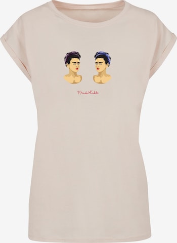Merchcode Shirt 'Kahlo - The Two' in Beige: voorkant
