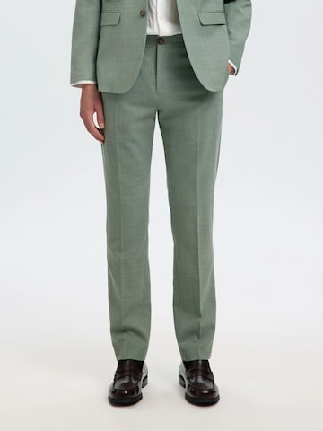 Slimfit Pantaloni '16087871' di SELECTED in verde