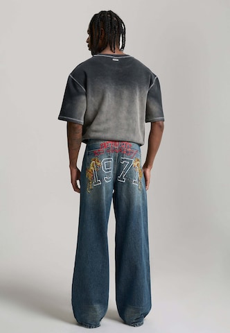 Baggy Jean 'Tattoo City Tiger' Ed Hardy en bleu