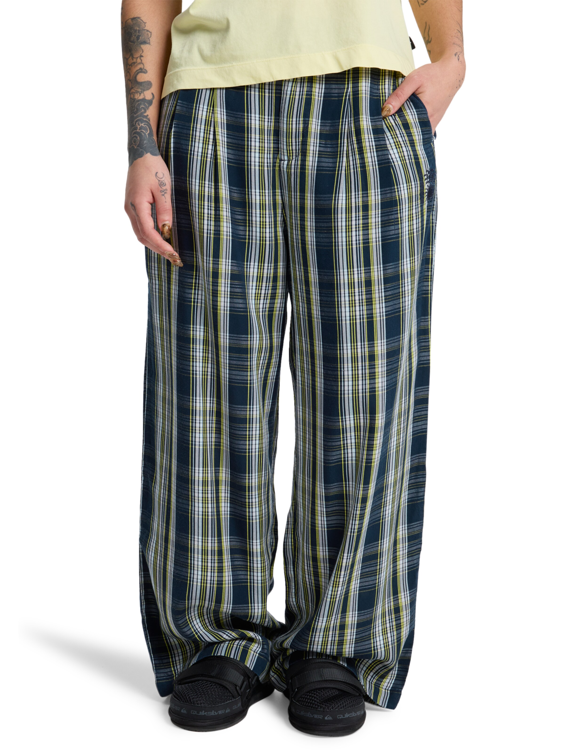 QUIKSILVER Loose fit Pants 'Vista' in Grey: front