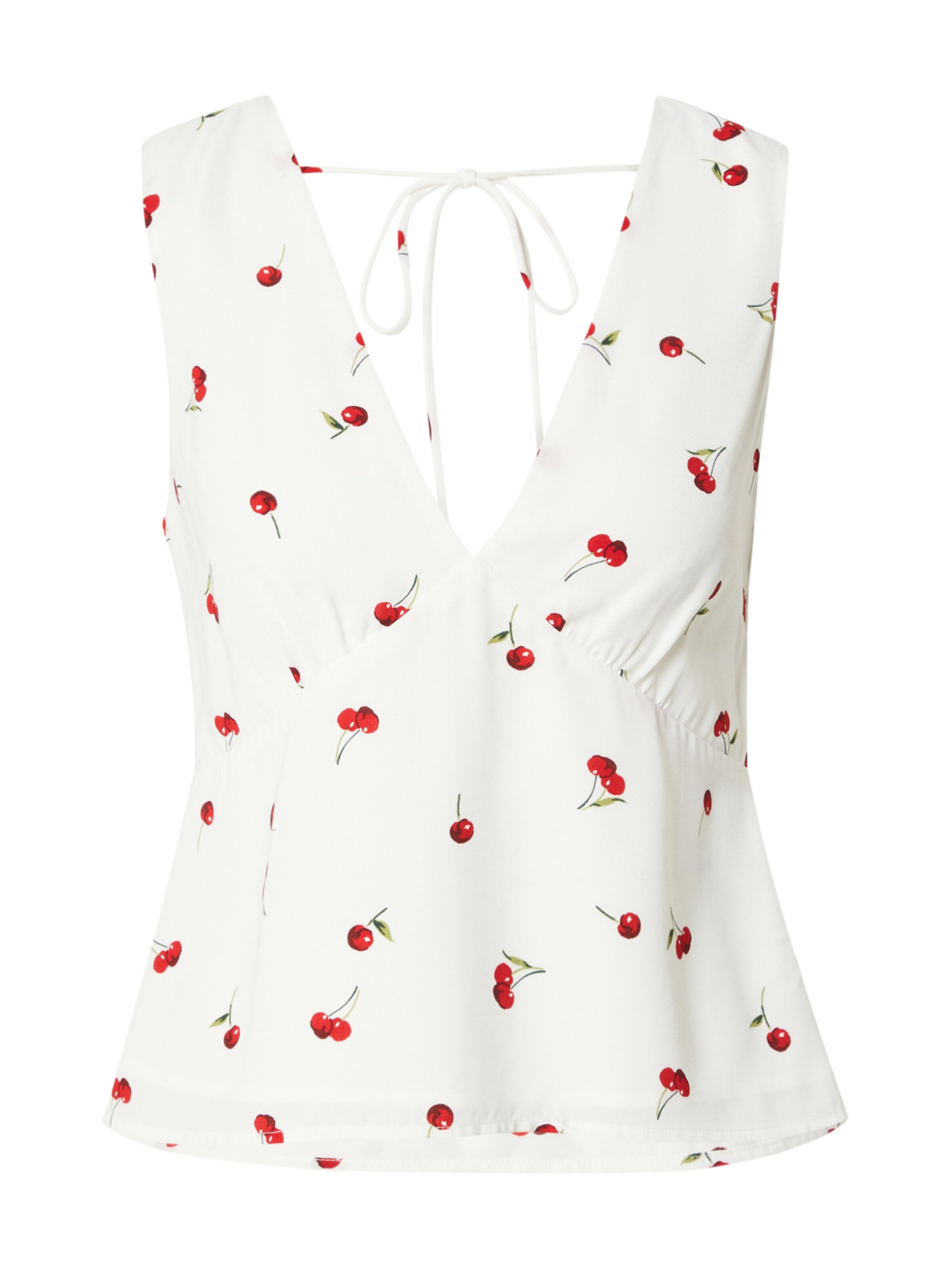 balta Abercrombie & Fitch Palaidinė be rankovių: priekis