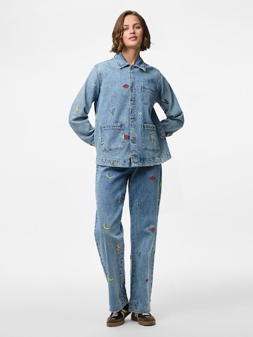 PIECES Regular Jeans 'PCJIDI' in Blau