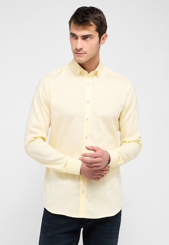 ETERNA Slim fit Button Up Shirt in Yellow: front