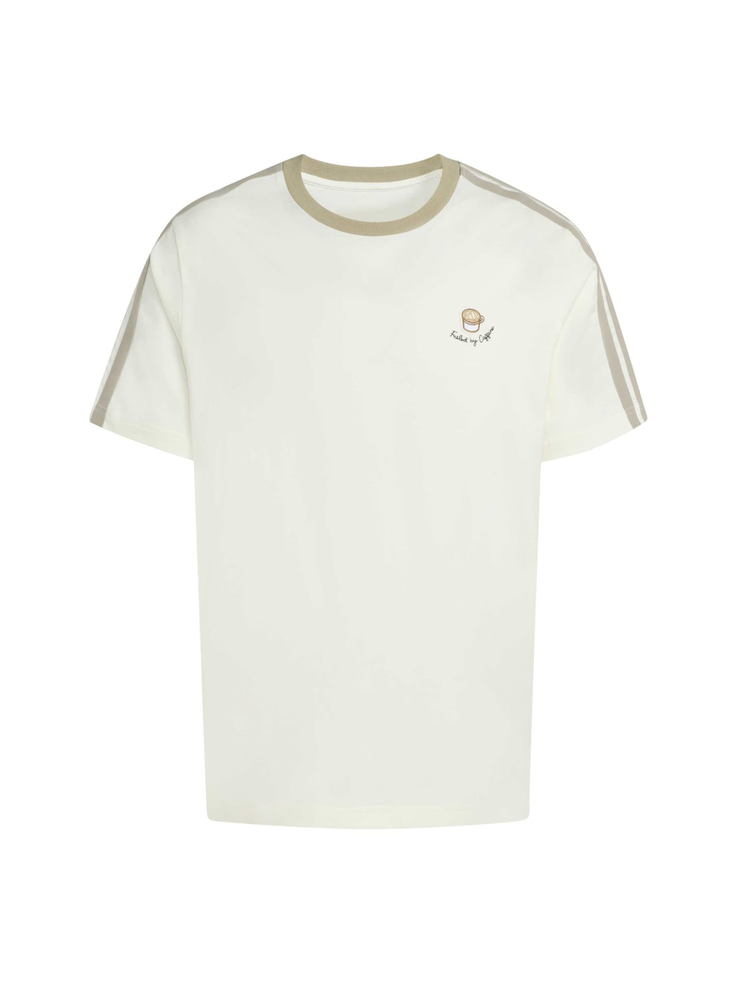 ADIDAS SPORTSWEAR Λειτουργικό μπλουζάκι 'LUX COFFEE CAFE CUP' σε τέφρα / λευκό, Άποψη προϊόντος