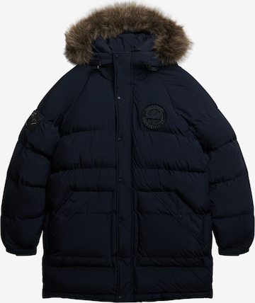 Superdry Winter Coat 'Everest' in Blue: front