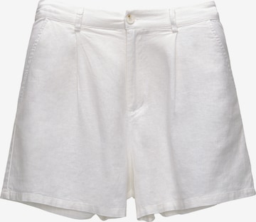 regular Pantaloni con pieghe di Pull&Bear in bianco: frontale