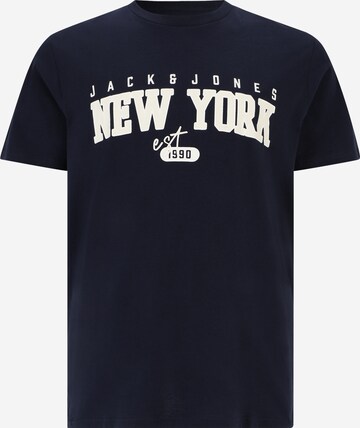 Jack & Jones Plus - Camiseta 'CORY' en azul: frente
