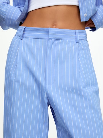 Pull&Bear Wide Leg Hose in Blau