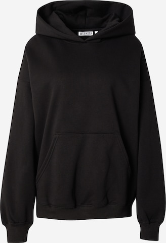 Sweat-shirt WEEKDAY en noir : devant