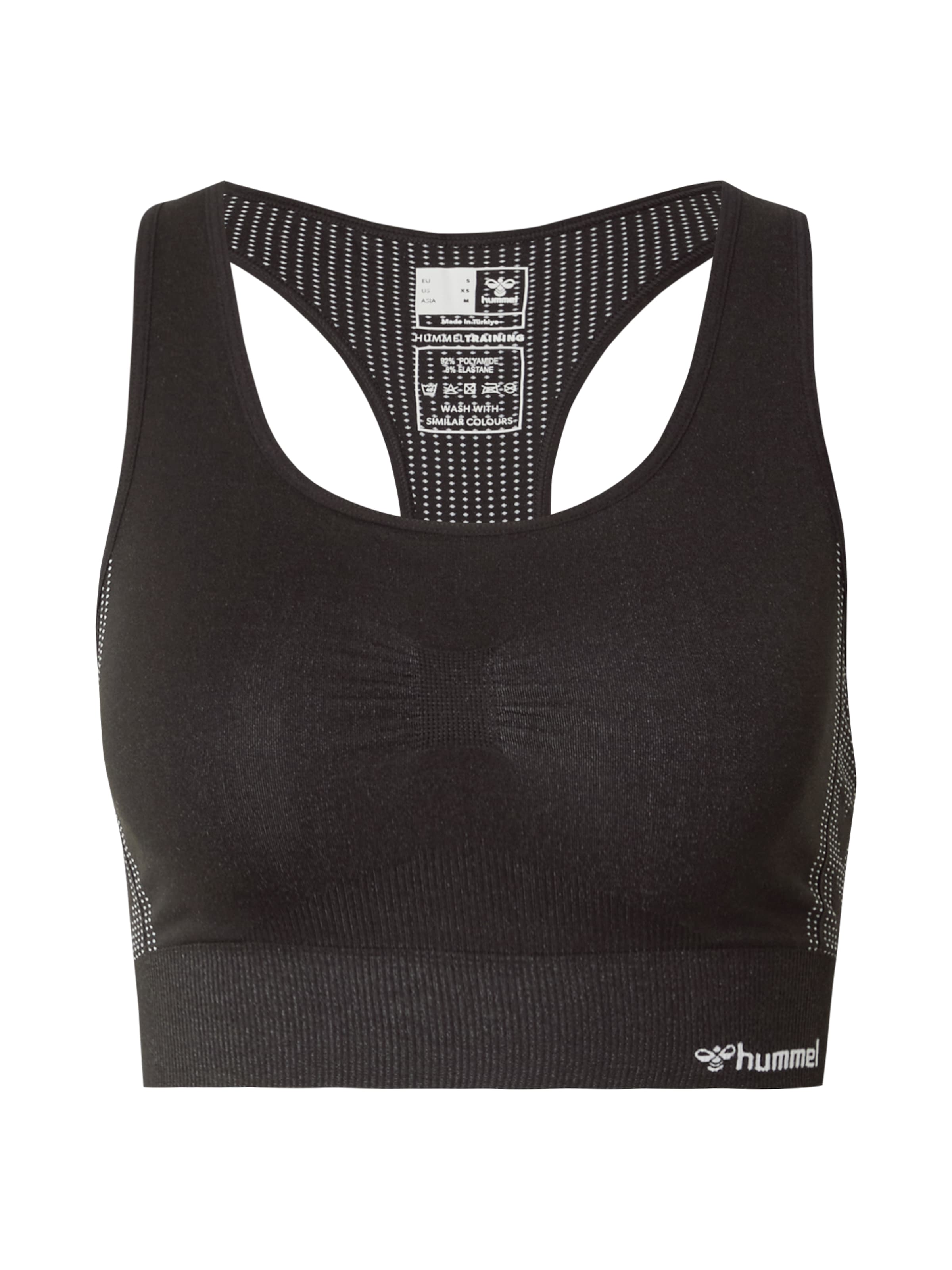 Bustieră Sutien sport de la Hummel pe negru: față