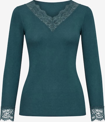 Ciocca - Camiseta térmica 'Maglia Intima con Pizzo in Cashmere Modal Scollo a V' en gris: frente