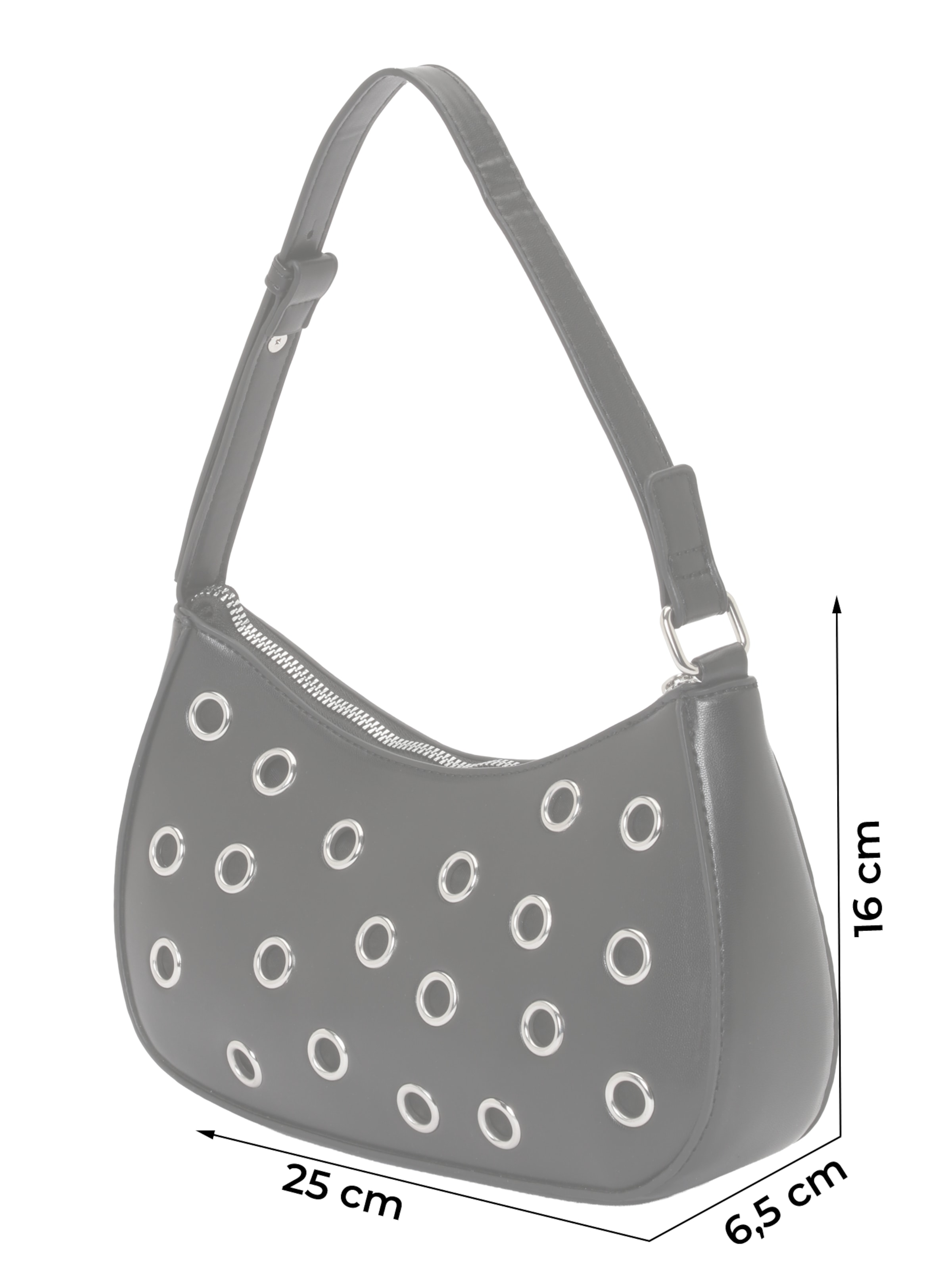 PIECES - Bolso de hombro 'PCALUANA' en negro