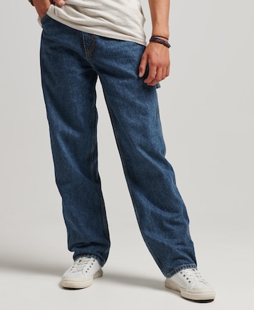 Superdry Loosefit Jeans in Blauw: voorkant