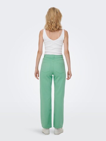 ONLY Wide leg Jeans in Groen