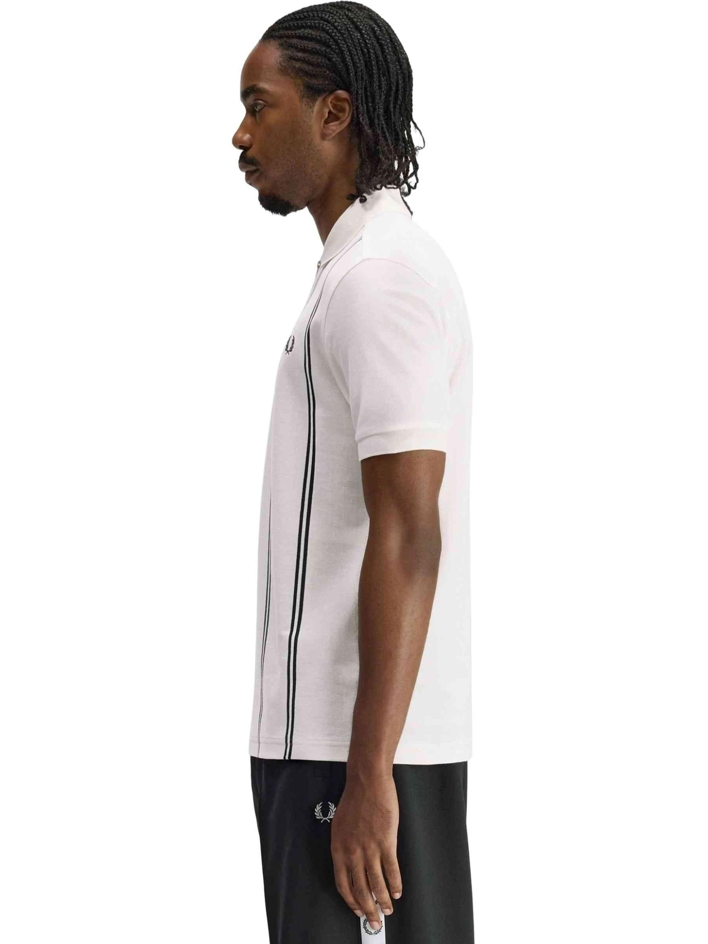 Fred Perry - Camiseta 'Polo fred perry blanco vertical stripe polo shirt' en blanco