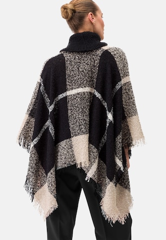 zero Poncho mit Rollkragen in Schwarz